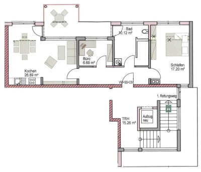 Exklusive 2,5-Zimmer-Wohnung mit Balkon in Bad Wörishofen