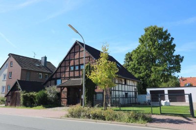 Fachwerkhaus in Auhagen! Hinterlandbebauung möglich! Wasserführender Holzofen