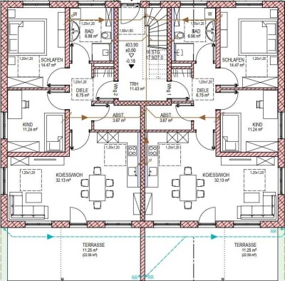 Mietwohnung 3 Zimmer Erstbezug Terrasse/Balkon