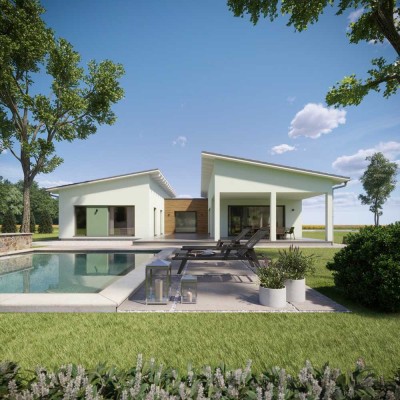 Moderner Bungalow mit Ecken und Kanten aus dem Haus Bien Zenker inkl. Baugrundstück in TOP LAGE