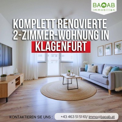 Hochwertig sanierte 2-3 Zimmer-Wohnung mit Balkon &amp; Lift in Toplage Klagenfurt