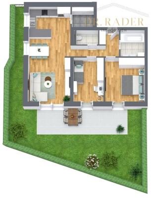 Lichtdurchflutete Neubau-Gartenwohnung