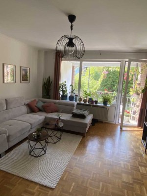 Voll möblierte 2-Zimmer-Wohnung (64 m²) mit Garten & Loggia in ruhiger Lage – Düsseldorf-Hassels