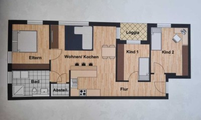 Teil­möblierte Neubauwohnung in ruhiger Lage