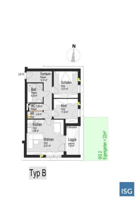 Neubauwohnungen im Mietkauf - Top 15 im 2. OG mit 3 Zi. inkl. Carport