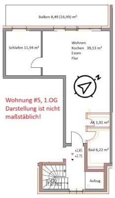 Neubau 2-Zimmer-Wohnung im gehobenen Standard (Erstbezug)