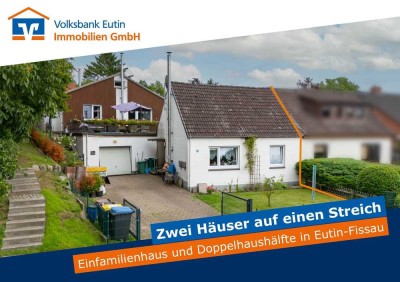Einfamilienhaus und Doppelhaushälfte nur wenige Minuten vom Kellersee entfernt