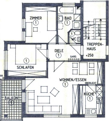 Zentrumsnahe 3,5-Zimmer-Wohnung mit Balkon!