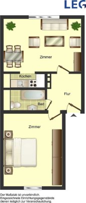 Ab 01.09. frei! 2-Zimmer-Wohnung in Solingen Mitte