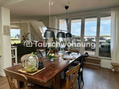 Tauschwohnung: 3 Zi. DG 109qm Bj. 2019 Terrasse mit Blick über Hamburg