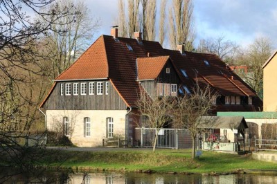 OG/DG Wohnung über zwei Ebenen mit S/W-Loggia in hist. Herrenmühle direkt an der Aller