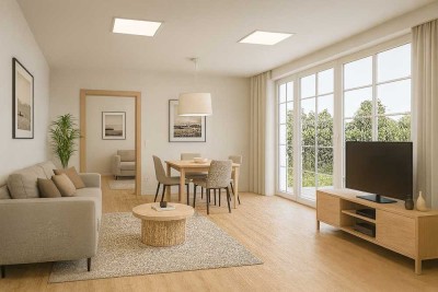 Exklusive Gartenwohnung in Karlsruhe-Hohenwettersbach – Erstbezug, barrierefrei, mit Terrasse und Ga