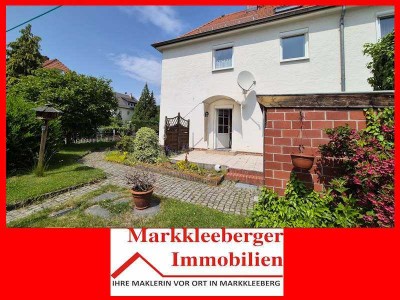 DHH in Böhlen mit schönem Garten, Gartenhaus und Garage
