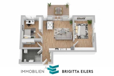 Hochwertiger Neubau mit Wohlfühlcharakter in Achim: 3-Zimmer-Whg. mit Terrasse und Gartenanteil