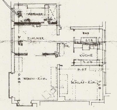 Lichtdurchflutete 3,5-Zimmer Wohnung, 4. OG ohne Aufzug