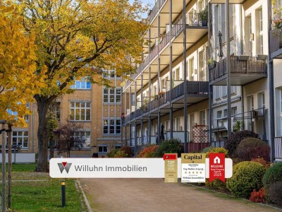 Bald frei! Loft-Wohnung mit Balkon l EBK l 2 TG-Stellplätzen & Wellnessbereich