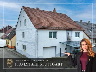 ZUHAUSE IM GLÜCK: Freistehendes Ein- bis Zweifamilienhaus mit Terrasse und Garage in ruhiger Lage.