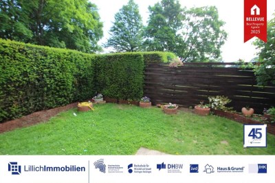 Großzügige 3,5-Zimmer-Erdgeschoss-Wohnung mit zwei Terrassen und Garten.