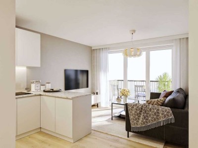 Helle barrierearme Etagenwohnung mit Küchennische und Balkon