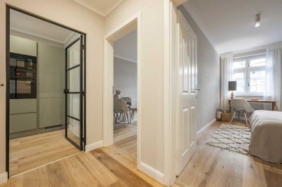 Ohne Makler: Hochwertig sanierte 3-Zi.-Whg mit Balkon (Fernwärme + Gewährleistung) im grünen Barmbek