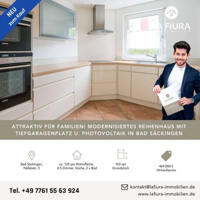 Preisreduktion! Sofort als Familie einziehen in ein modernisiertes Reihenhaus inkl. Tiefgaragenplatz