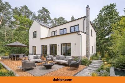 Moderne Designer-Landhausvilla mit Gäste-Haus auf 2.700qm Gartenparadies am See
