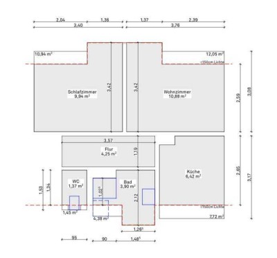 Modernisierte 2-Zimmer-Wohnung mit Einbauküche in Stuttgart