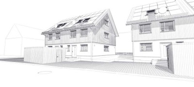 Neubau - Exklusive SCHLÜSSELFERTIGE Doppelhaushälften in Holzbauweise - provisionsfrei