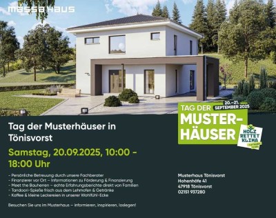 Tag des der Musterhäuser am 20.09.2025; wir freuen uns auf Euch!