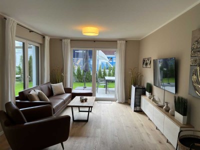Provisionsfrei!  Voll möblierte/teilmöblierte auch oder geräumte Luxus Wohnung mit großem Garten!