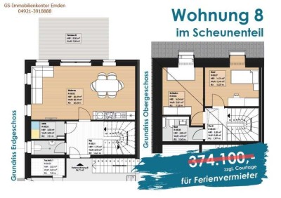 "Neuer Preis" Ferienwohnung "Gulfhof Rysum" im Schatten der Mühle „Wohnung Nr.8“ inkl. Mietgarantie