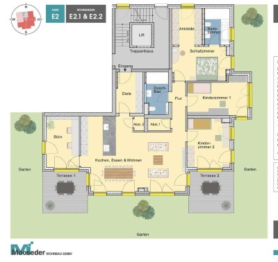 MEISTERSTÜCK | Jetzt vormerken: 5 Zimmer Gartenwohnung mit umlaufendem Privatgarten | E2.1 und E2.2