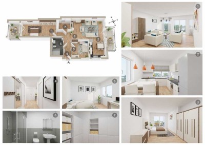 NEUBAU - 3-Zimmer Erdgeschosswohnung mit Freisitz und Balkon