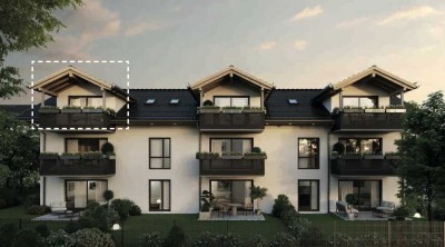 2-Zimmer Neubau Wohnung mit Balkon und Aufzug in Großkarolinenfeld