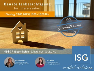Übergabe Juni 2025! NEUBAU, Top 10, Erstbezug: 4-Zimmer Wohnung im 1. OG mit Garage