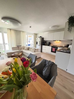 Exklusive 3-Zimmer Neubauwohnung mit Balkon und Tiefgaragenstellplatz, Energieeffizienz KfW 55