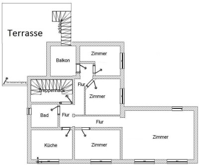 Wohnung 98 m² mit 45 m² Terrasse Panoramablick neu renoviert