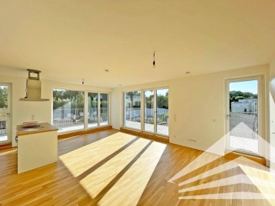"BHome" - Spektakuläres 3-Zimmer Penthouse mit 180° Terrasse am Hummelhofwald!