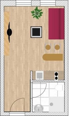 1-Zimmer-Wohnung im Zentrum-Süd