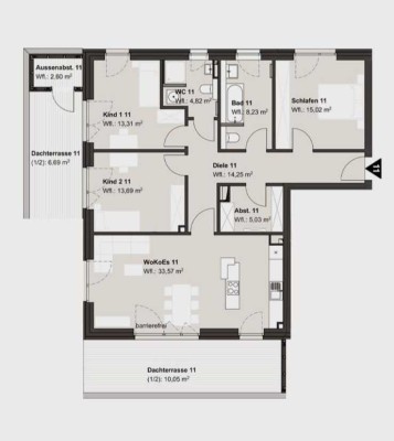 Nachmieter gesucht Energieeffiziente 4-Zimmer Wohnung Penthouse, Wallbox, Wärmepumpe, Solar.