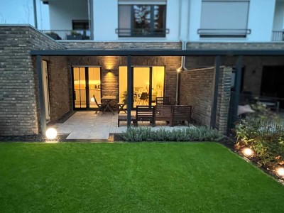 Neubau - 3 Zimmer Erdgeschoss-Wohnung mit Garten, Garage & Terrasse - Stufenloser Zugang