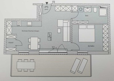 Erstbezug mit Balkon: Exklusive 2-Zimmer-Wohnung in Eiselfing