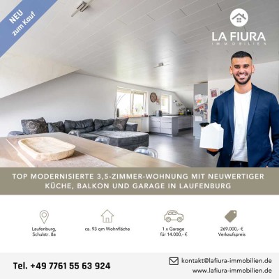 Top modernisierte 3,5-Zimmerwohnung mit Küche, Balkon, Garage | familienfreundliche Lage in Rhina