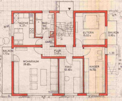 Große 4-Zimmer-Wohnung mit Terrasse/Balkon in Darmstadt-Wixhausen