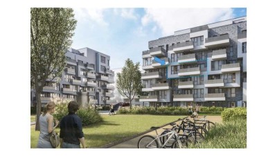 Exklusive hochwertige 2-Zi Neubauwohnung mit 12qm-Südbalkon, 3.0G, Einbauküche, Tiefgarage