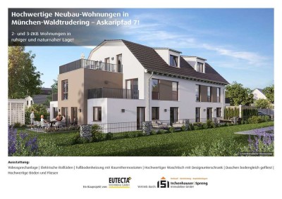 München-Trudering! Erstbezug - Moderne 2-ZKB in bester Lage mit Aufzug, Fußbodenheizung, Stellplatz!