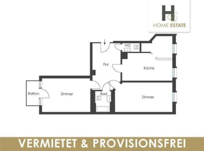 Dachgeschosswohnung mit Balkon in Best-Lage & Provisionsfrei!