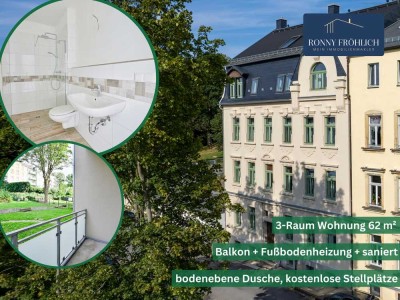 WOW! Exklusive 3-Raum Wohnung in Annaberg-Buchholz mit Fußbodenheizung, Balkon, bodengleiche Dusche