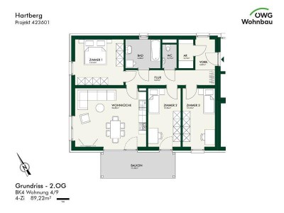 PROVISIONSFREI - Hartberg - geförderte Miete - 4 Zimmer