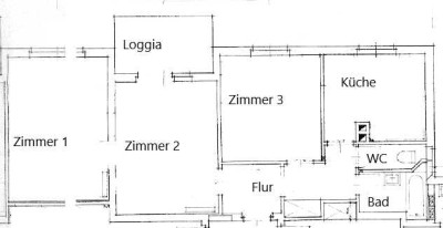 Helle 3-Zimmer Wohnung mit großem Balkon in Würzburg-Sanderau